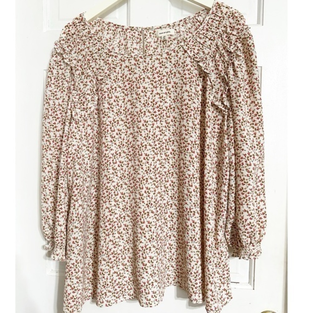 Max Studio Floral Blouse Purple/Pink, Women BWT Sz 2X